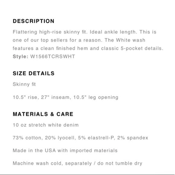 NWT Rag & Bone High Rise Skinny Ankle Jeans - Picture 7 of 7